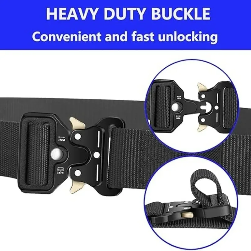 2026 Hottest! Men's Canvas Tactical Multifunctional Belt. Automatic Buckle Design. Available in extra - large sizes (140 - 160cm