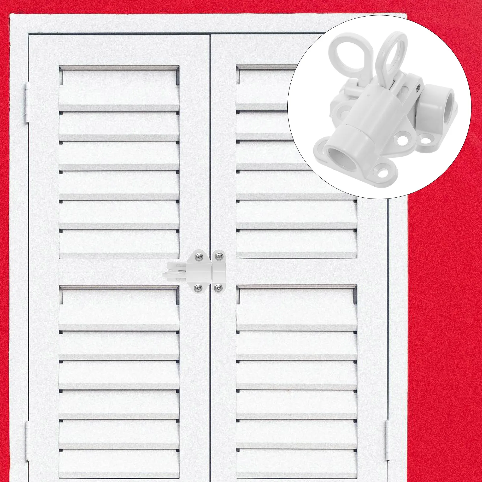 

Door and Window Latch Lock Easy Installation Aluminum Alloy Security Bolt for Doors White