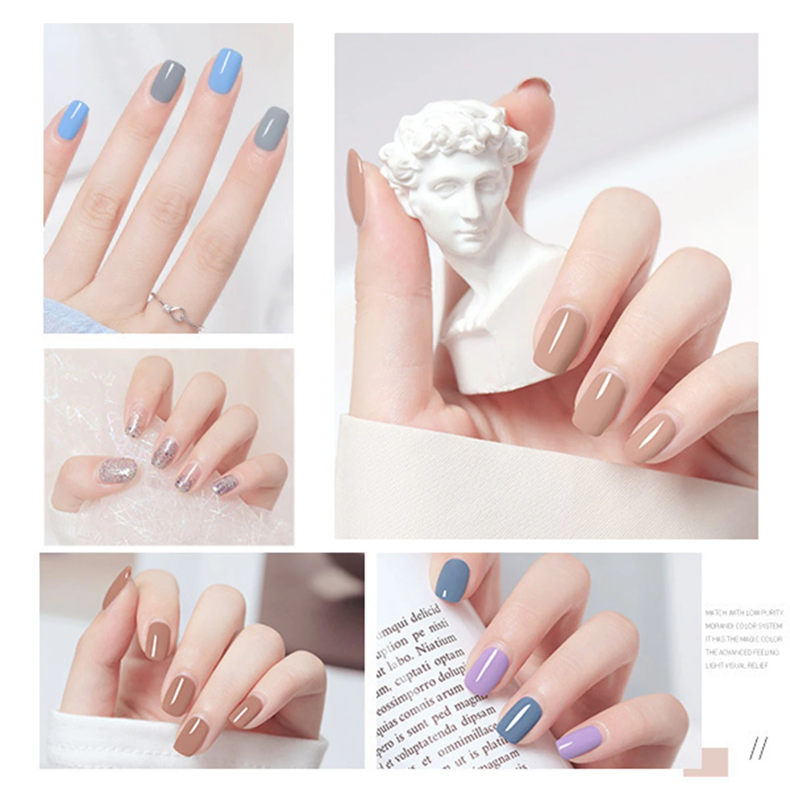 오래 지속되는 메탈릭 매직 미러 효과 매니큐어 바니시, 크롬 무해한 바니시