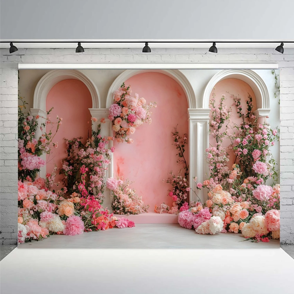 عيد الحب التصوير خلفية زهور الربيع الحب القلب بالونات 14 فبراير استحمام الطفل حفل زفاف ديكور الخلفية