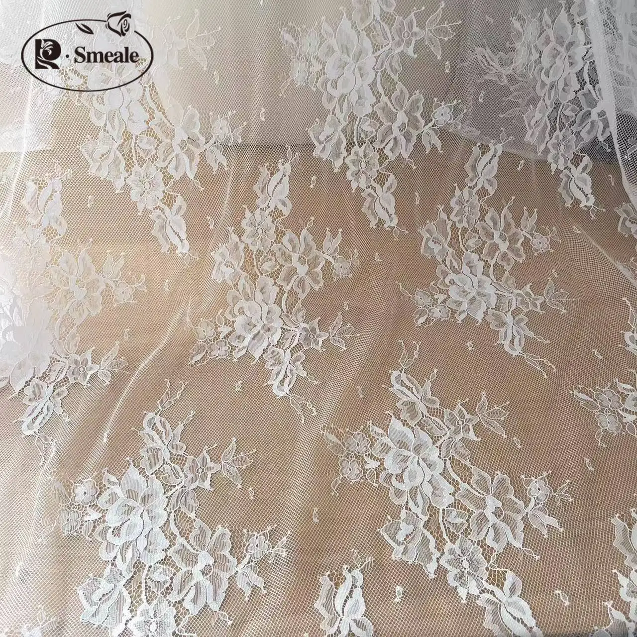 New Mesh Flower Base Soft Lace Wedding Dress Children's Clothes Curtain Dress Bag Decorative Fabric.DIY Sewing Fabric.RS24472