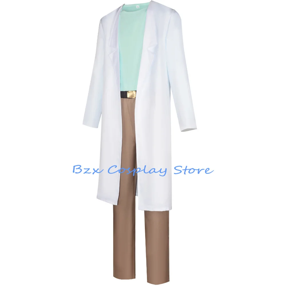 Genius Scientists Rick Cosplay Anime Costume Uniform Outfits Halloween Carnival Suit for Men Kid