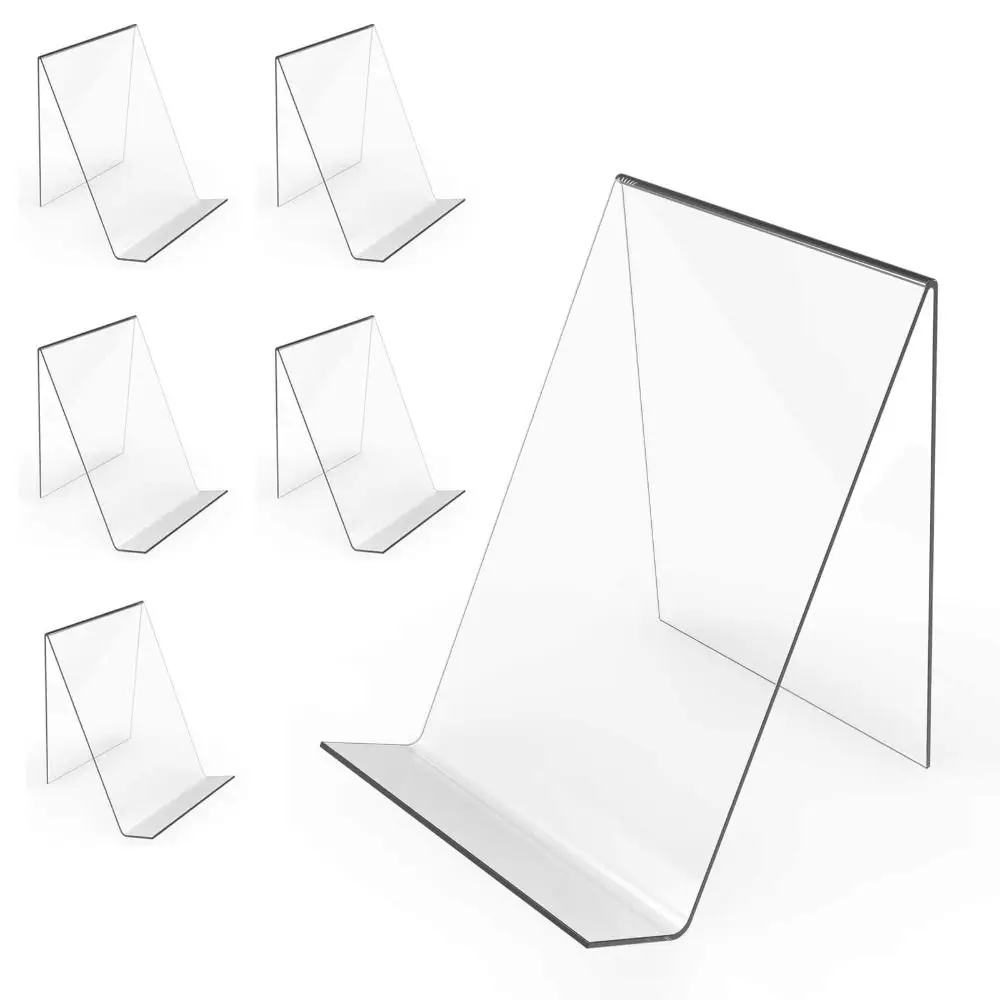 

Acrylic Display Stand Fashion DIY Clear Easel Tablet Holder 6 x 4inch Book Shelf Books