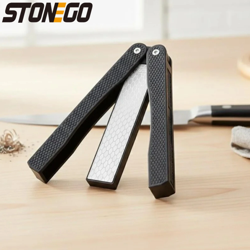 

Diamond Pocket Knife Sharpener Dual Grit 400 600 Folding Design for Outdoor Camping Kitchen Use Premium Quality Tool