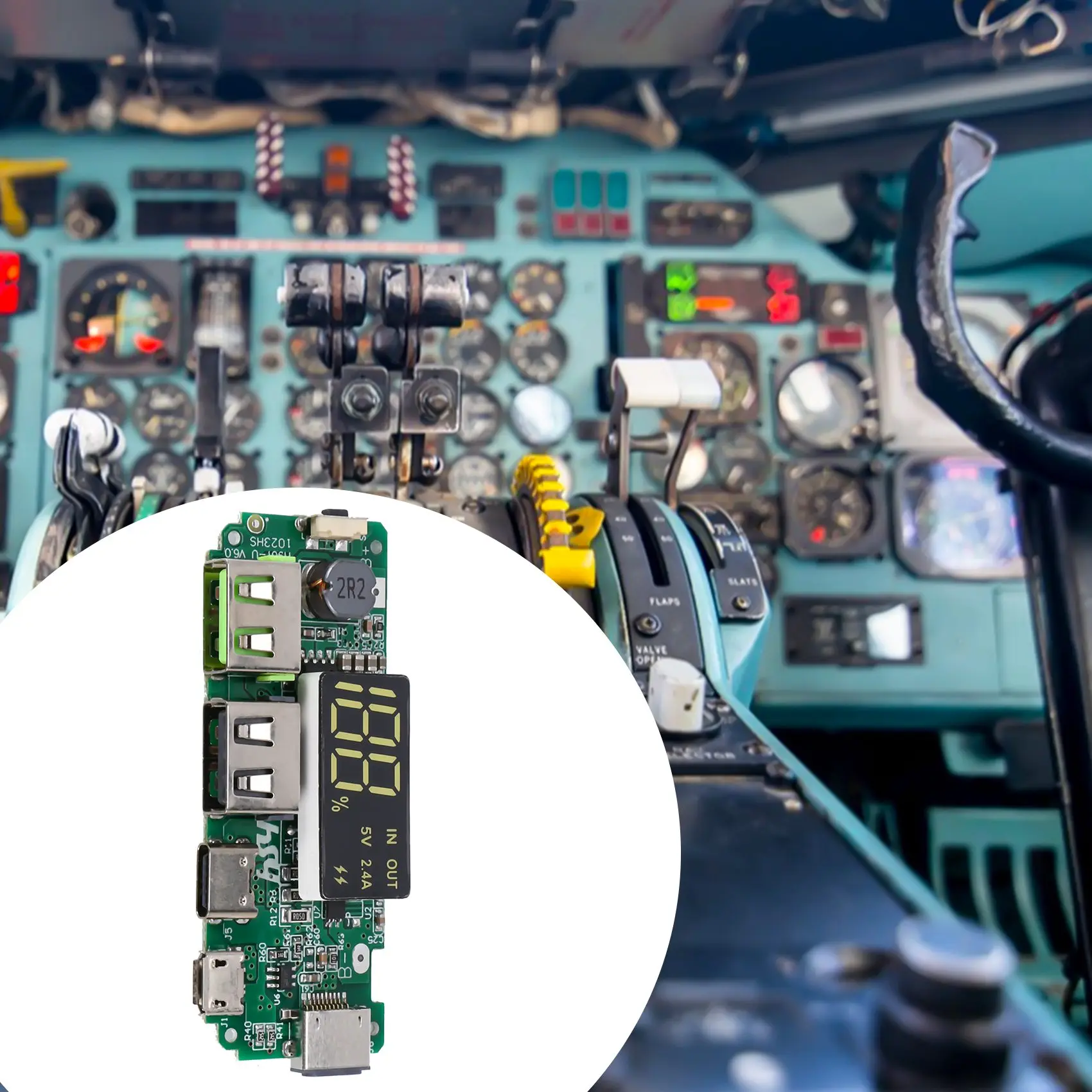 LED Dual USB 5V 2.4A Micro/Type-C USB Mobile Power Bank 18650 Charging Module Lithium Battery Charger Board 2Pcs