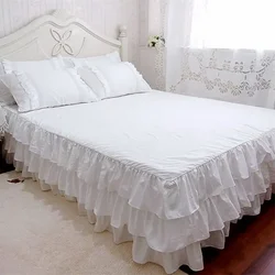 Luxury 3 Cake Layers Bedspread Qulity Tribute Silk Cotton Coverlets Princess Bedroom Bed Sheet Twinkle Bed Cover Bedspreads