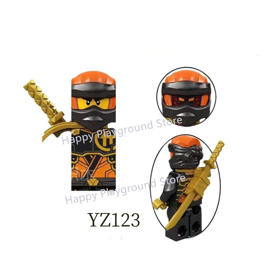 YZ117-124 Master Anime Ninja Jay Cole Kai Yang Cartoon TV Dolls Ninjago Toy Figura Building Blocks Kids Assemble Model Gifts