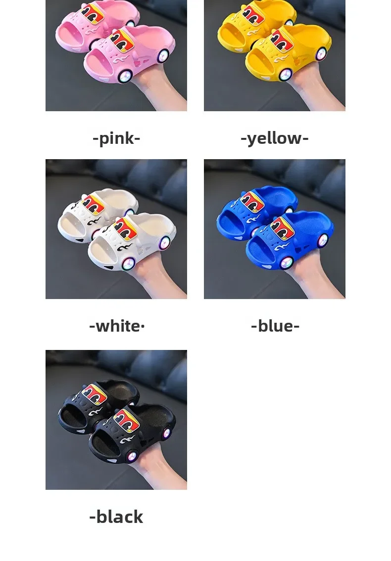 Neue 2026 Kinder-LED-Slipper für den Sommer, Outdoor, beidseitig tragbar, rutschfest, niedliche kleine Kindersandalen, Jungen-Slipper für Zuhause. – Detail 7