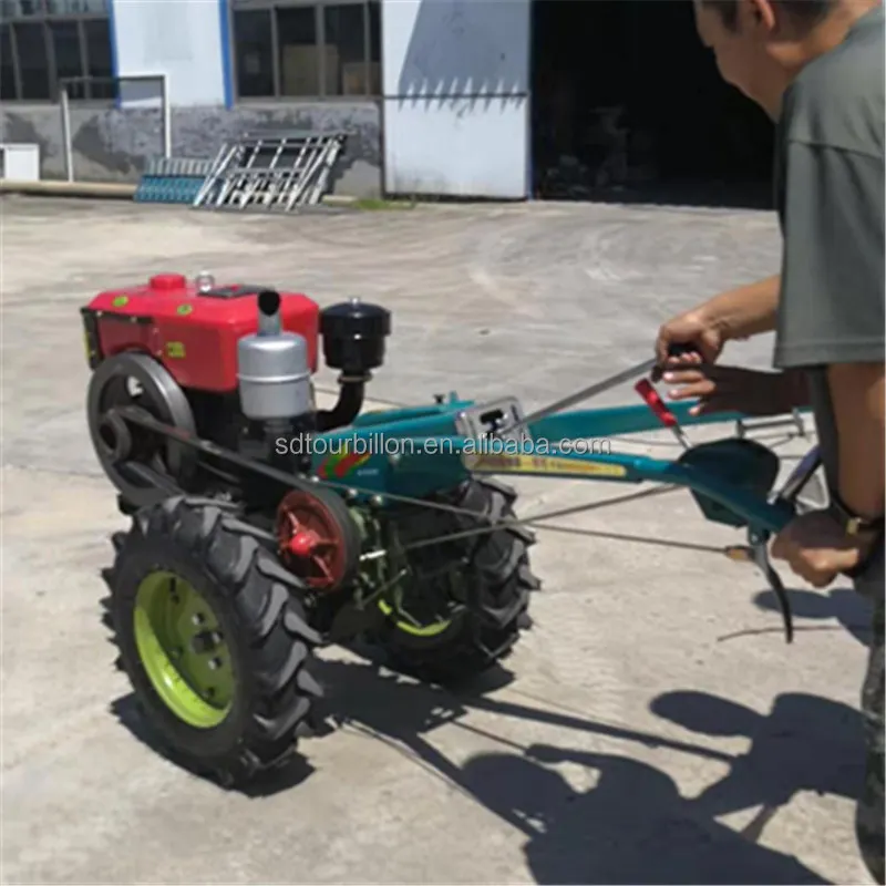 8hp walking tractor two wheels cultivator rotary tiller can be used with various tools