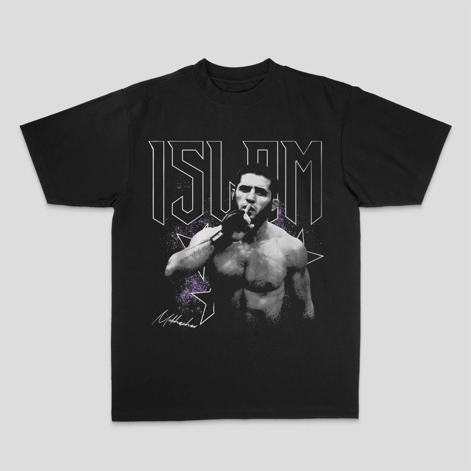 Rare Slogan Diamond Garcia Portrait Print Boxing Short-Sleeved T-Shirt Both of Men and Women
