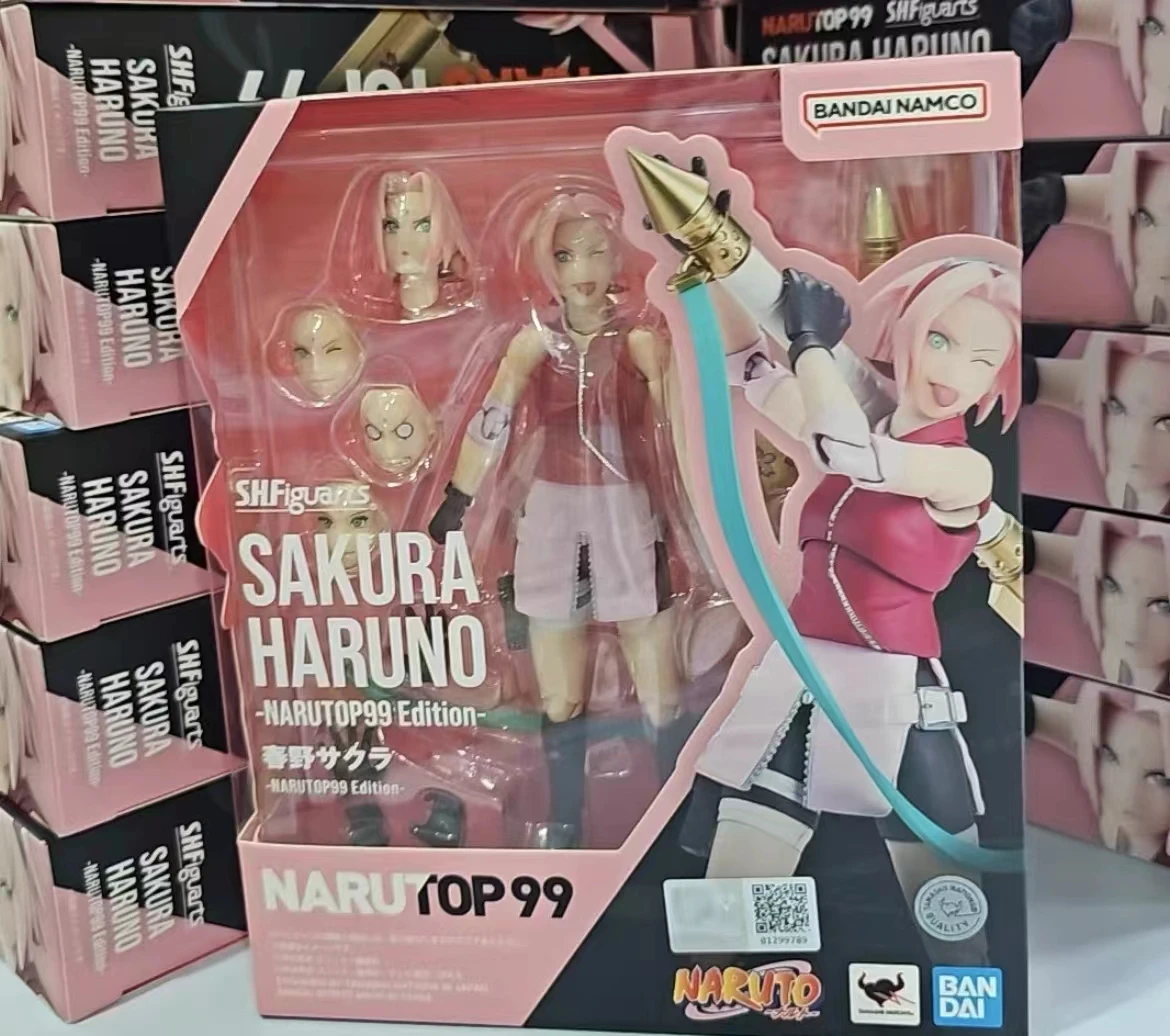 100% Original Bandai SH Figuarts SHF Sakura Haruno NARUTOP99 Edition Action Model Anime Figure Toys Gifts Figura In Stock