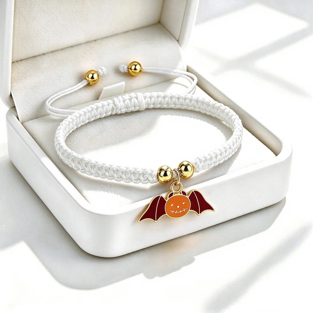 Fashion Small Bat Pendant Bracelets Adjustable for Women Men Couple Valentine Halloween Gifts Friend Bangle Jewelry Dropshiping