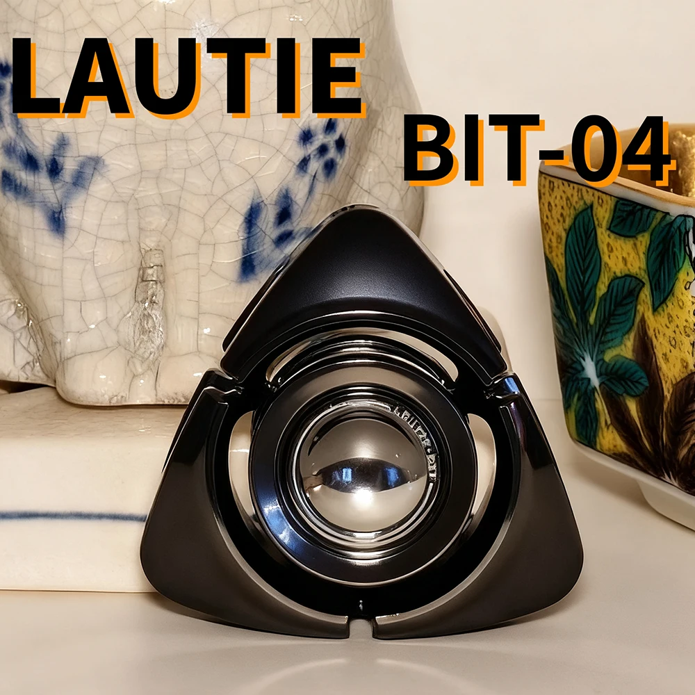 LAUTIE Bit04 Fidget Spinner Bit Series Limited Edition Zirconium Polished Fidget Toys For Adults Three-Bladed Spinner