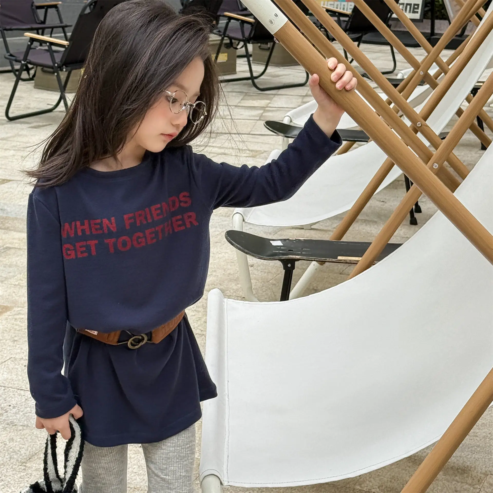 

Letter Print Girls Long Bottoming Shirts Kids Cotton Tops Baby Casual Clothes 2025 Autumn New Children Long Sleeve T Shirts