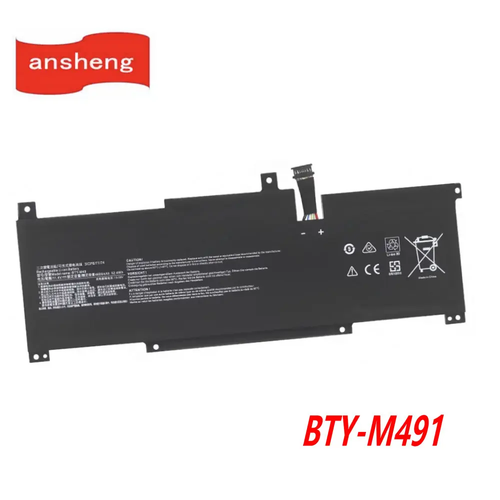 

High Quality BTY-M491 Laptop Battery For MSI Modern 15 A10M-014,A10RAS-258 A10RB-041TW A10RD A11M A11SB-059 A4MW Prestige14