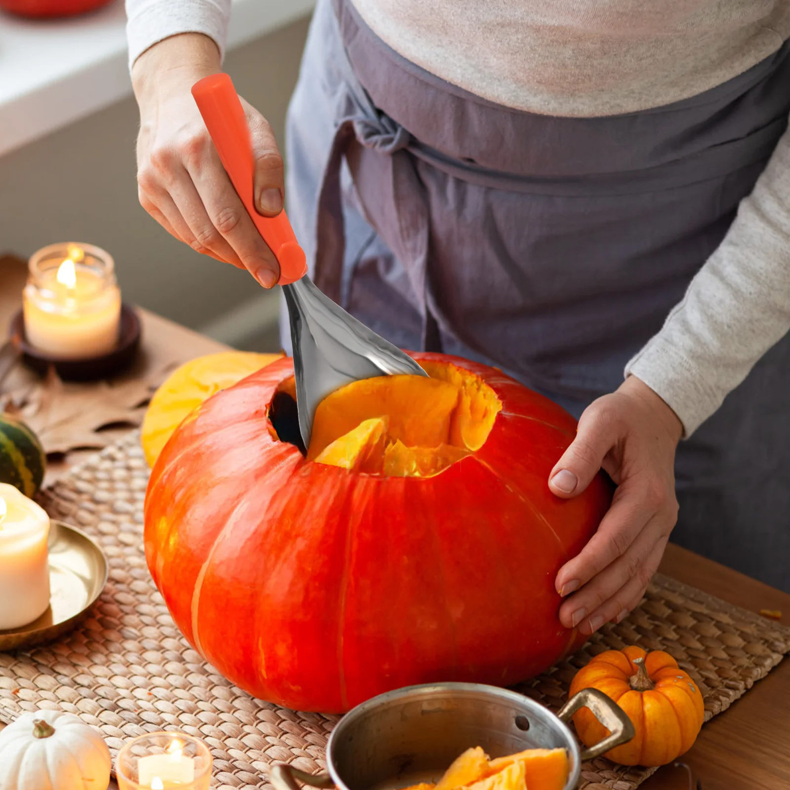 

Stainless Steel Pumpkin Corer Tool Multi-Functional Fruit Digger Core Remover Scoop For Gourd Pulp Separation Kitchen