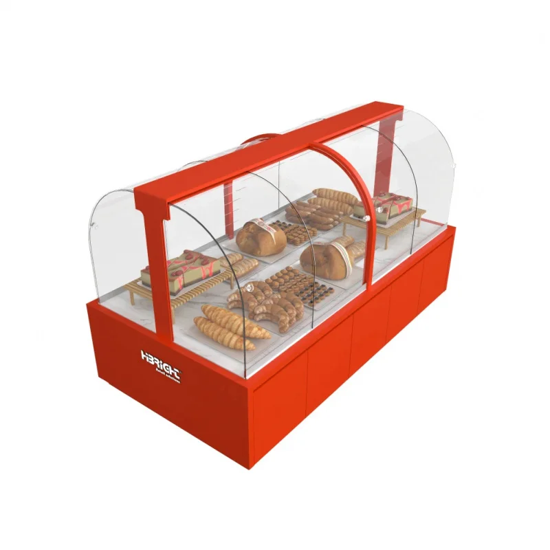 custom.Highbright High Quality Single-Temperature Metal Bakery Showcase with Color Customization 1 Door Supermarkets Bakery