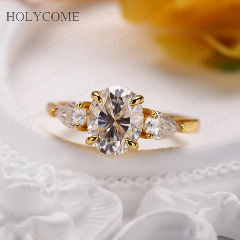 

925 Sterling Silver Moissanite Ring With GRA For Women D Color VVS1 Classic Solitaire Engagement Wedding Band Fine Jewelry Gifts