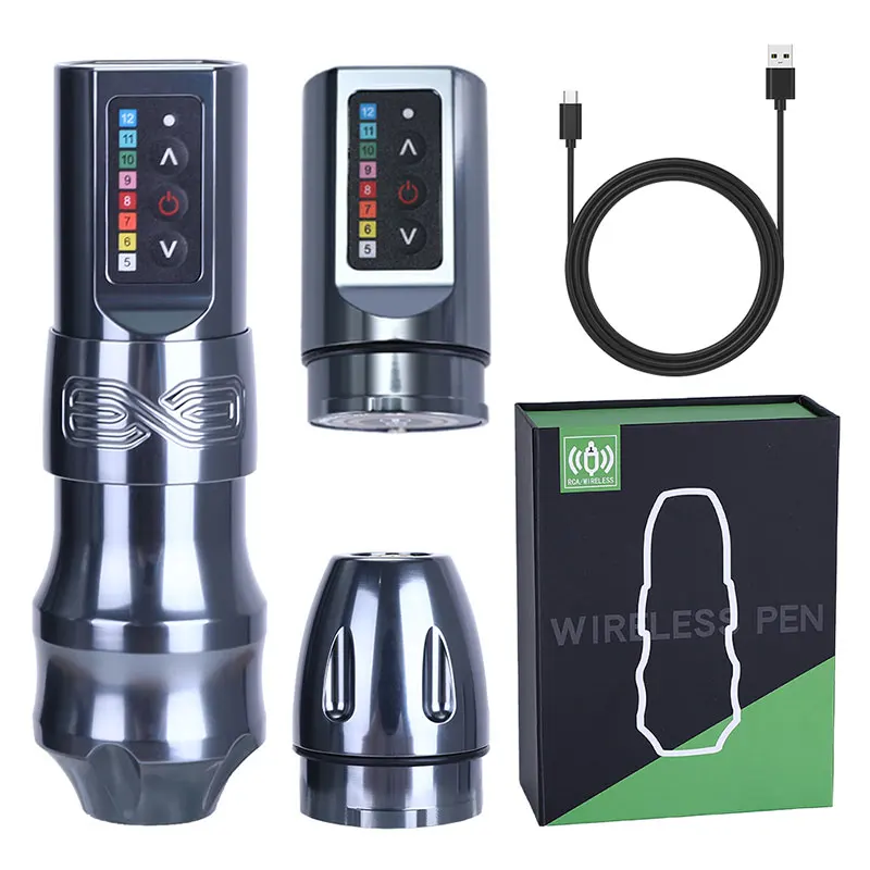 ماكينة رسم الوشم التجميلي اللاسلكية الاحترافية FK 2 بطارية 2400 مللي أمبير في الساعة سعة كبيرة شاشة LED توريد قلم الوشم للمكياج #1