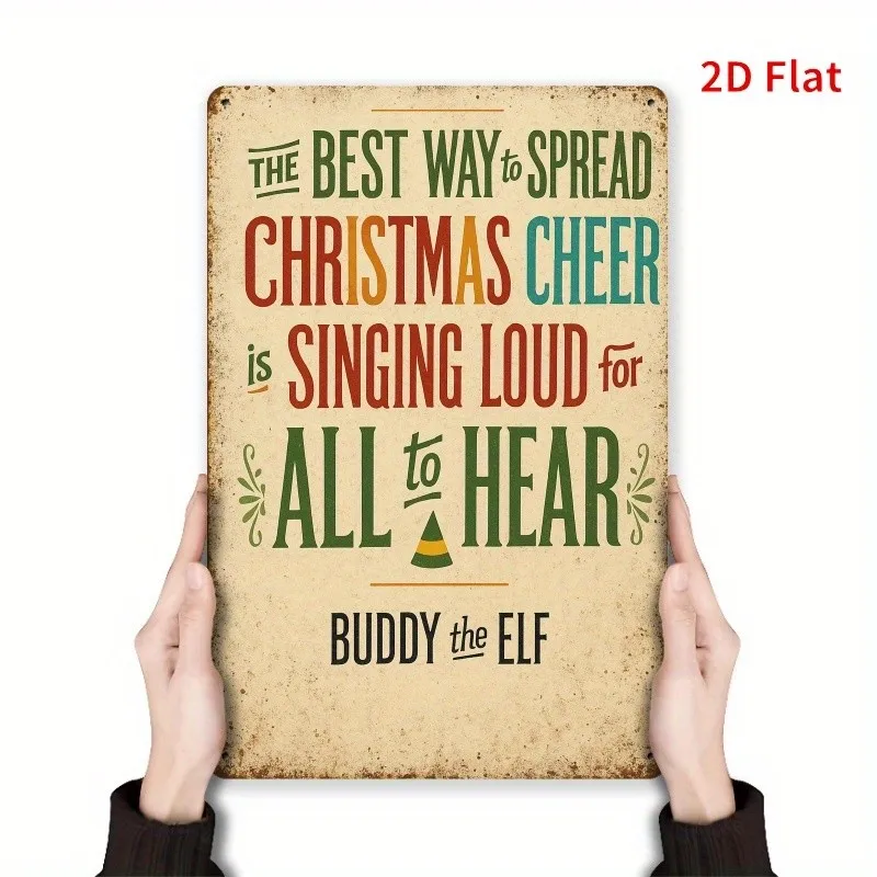 Christmas Cheer The Best Way to Spread Tin Metal Signs Home Décor 8x12