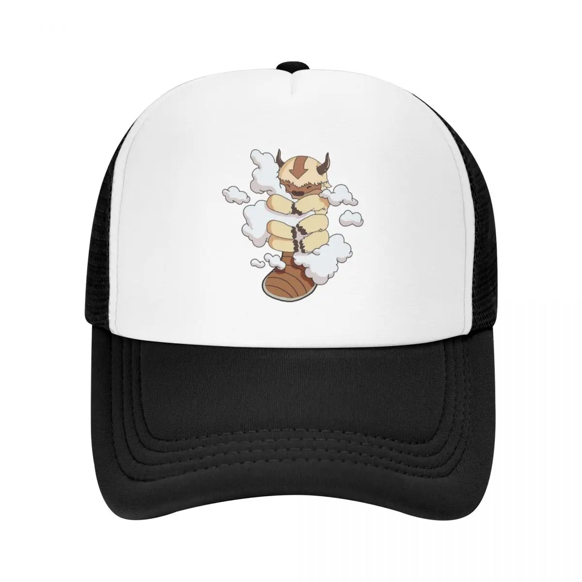 Appa Cuddling Clouds Avatar The Last Airbender Cap Casual Mesh Baseball Caps Adjustable Hat Hip Hop Summer Unisex Baseball Hats