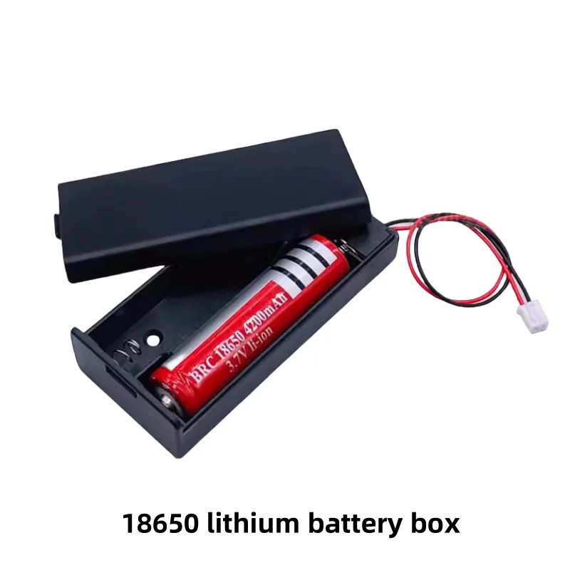 18650 Lithium Battery Box/Seat /2 Sections With Cover/Switch /7.4V Mobile Power Box Without Battery