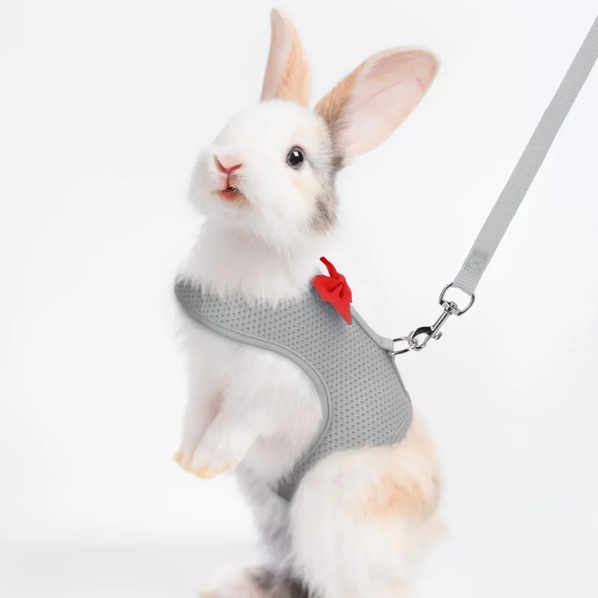 Rabbit Harness Soft Mesh Small Pet No Pull Comfort Padded Vest for Bunny Guinea Pigs Squirrels and Other Small Animal