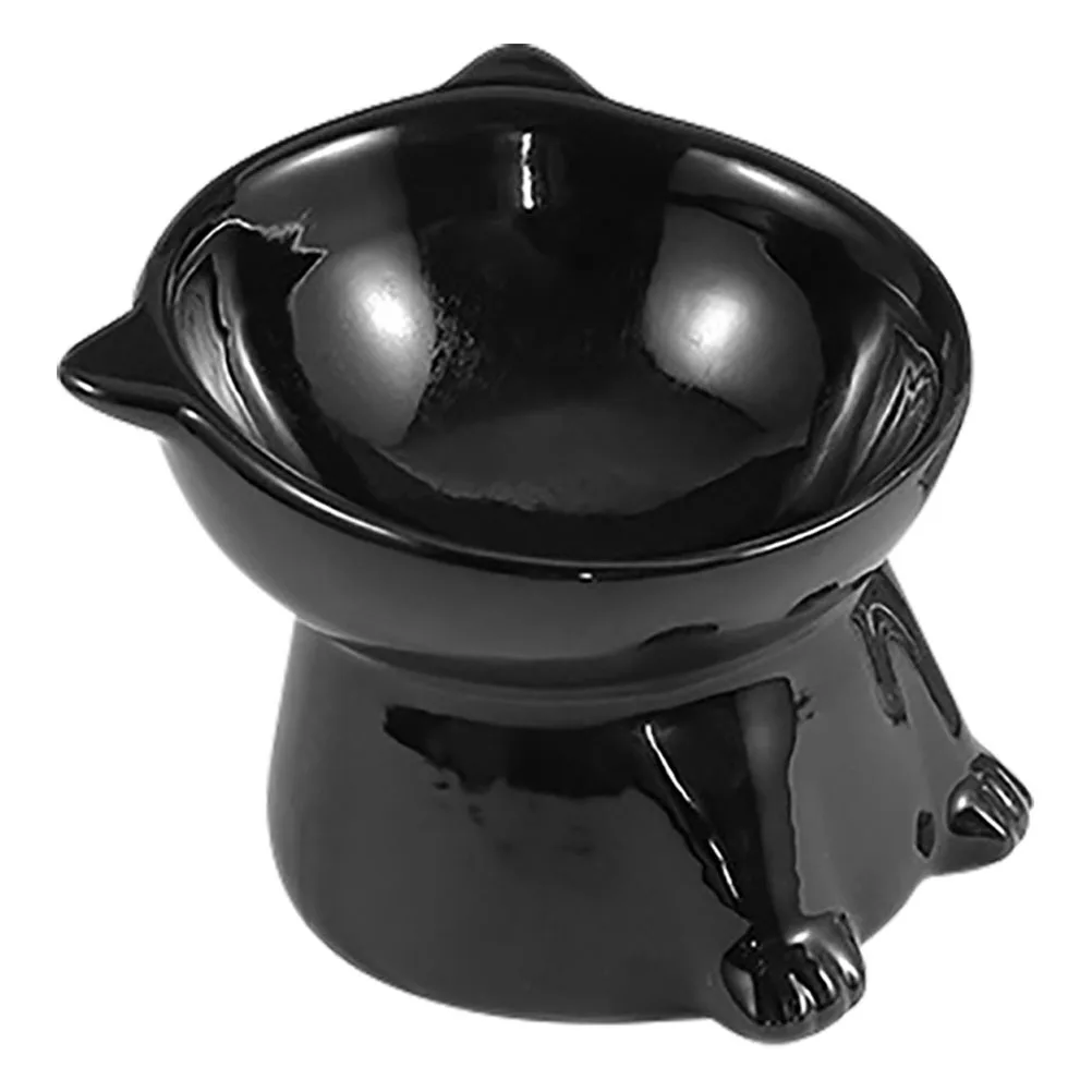 

Ceramic Elevated Cat Dog Food Bowl Cute Animal Shape Pet Feeding Bowl Stable Bottom Non-Slip Easy Clean Smooth Surface Indoor
