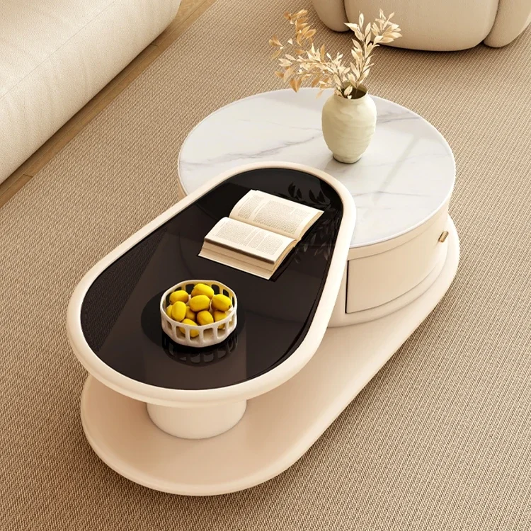 AS Living Room Furniture Luxury Home Hotel Marble Coffee Table Glass Central Tea Table