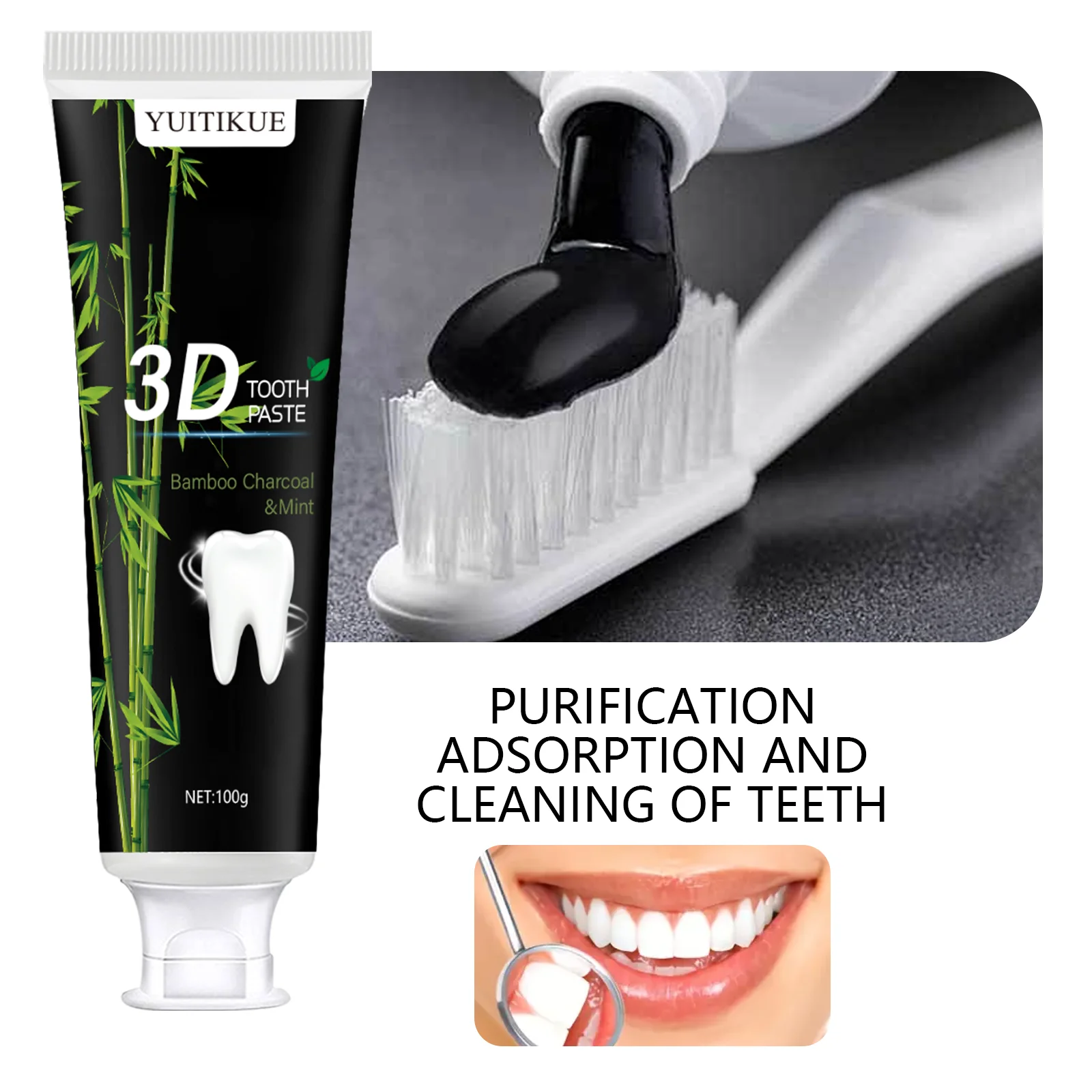 3D Bamboo Charcoal Mint Toothp - Teeth Whitening Xylitol review and price
