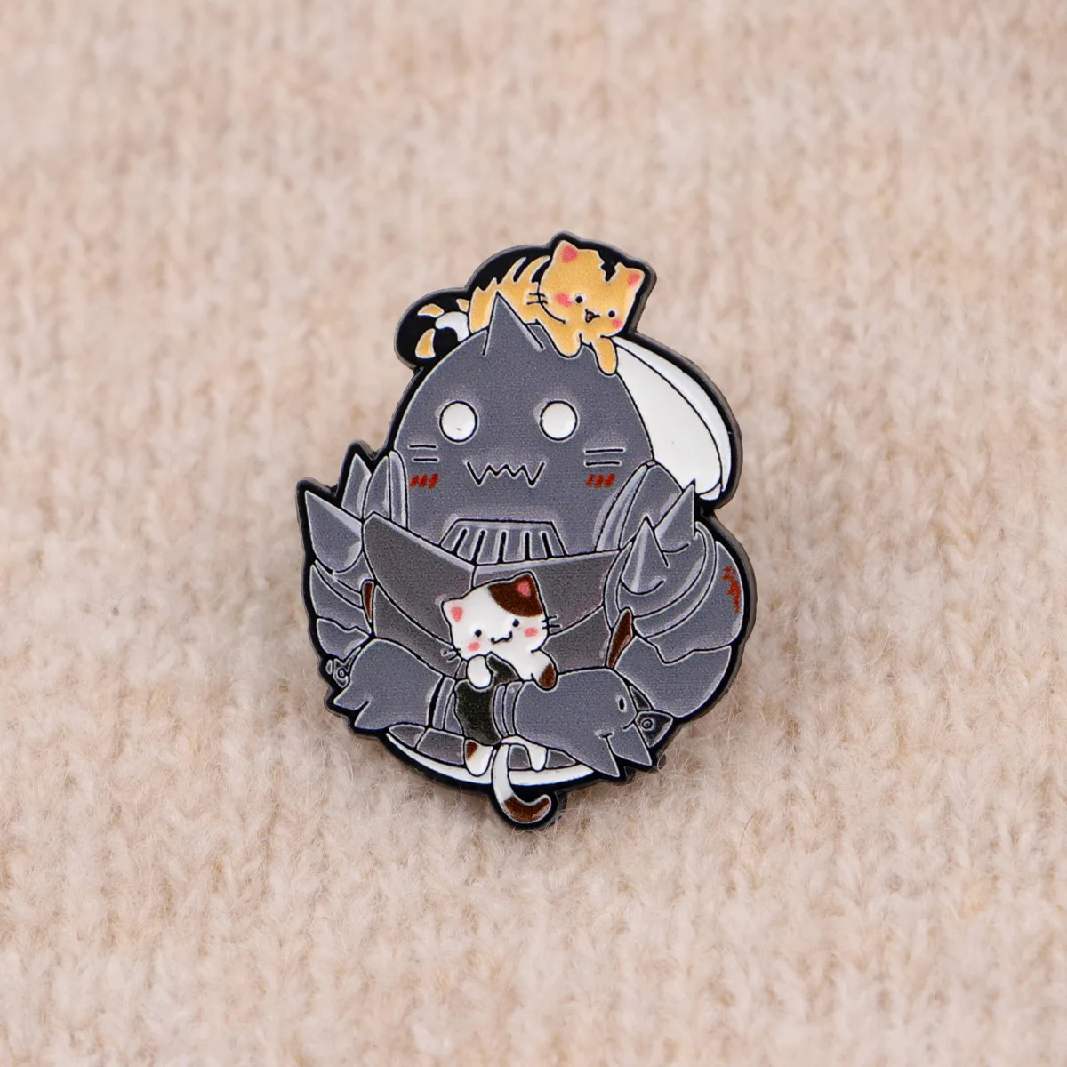 Pin esmaltado de gato bonito, insignias de Manga de Anime en mochila, broches de dibujos animados para mujer, alfileres de solapa para sombrero, accesorios de Cosplay, juguetes, regalos