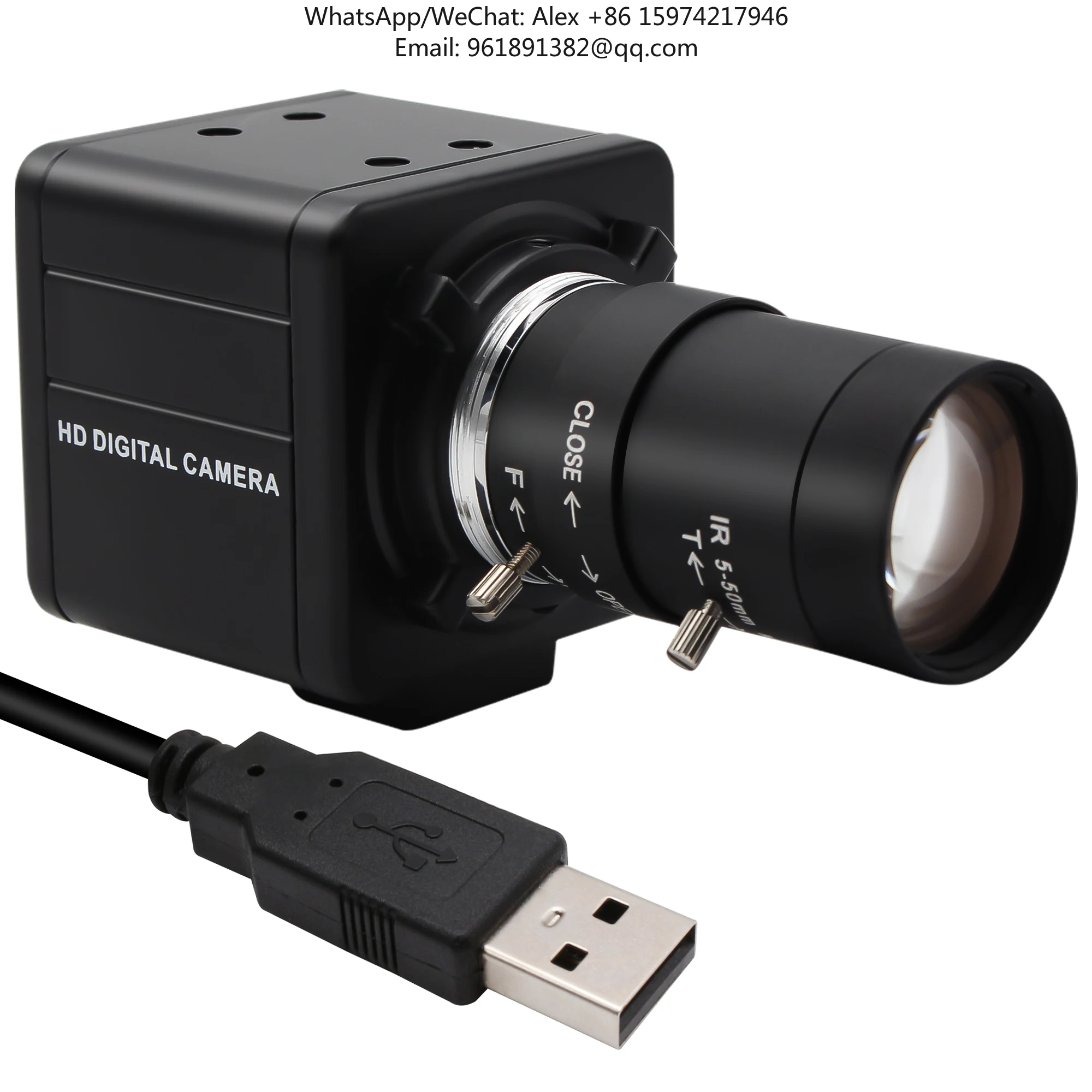 

ELP 800P Monochrome Global Shutter 120FPS CS 5-50mm Lens Manual Zoom 210fps USB Camera For Medical Inspection,Micro Part Capture