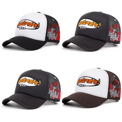 Gorra bordada con letras a la moda para hombre, gorra de béisbol ajustable de tres estrellas con esqueleto de artilugista, gorra de béisbol de Hip Hop para sol al aire libre Unisex