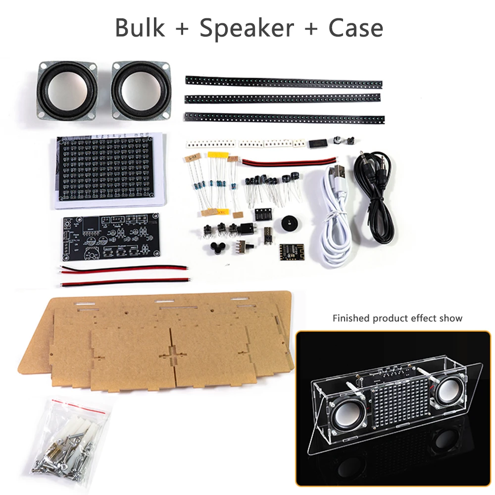 Bluetooth Speaker Kit DIY Soldering Project USB Electronic Amplifier Home LED Stereo Speaker DIY Kit for Leaning Soldering