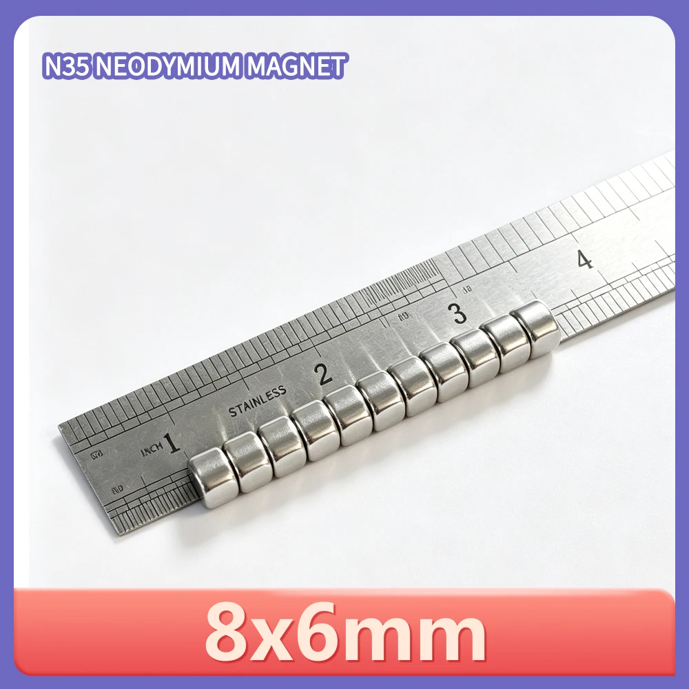 8x6 mm Powerful Magnetic Magnet 8mmx6mm Permanent Small Round Magnet 8x6mm Neodymium Magnet Super Strong Magnets 8*6