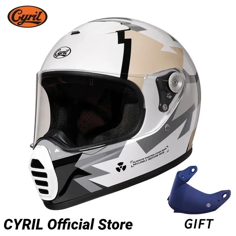 

Unisex Full Face Motorcycle Helmet Lightweight Retro Helmet DOT Approved Cascos Para Moto