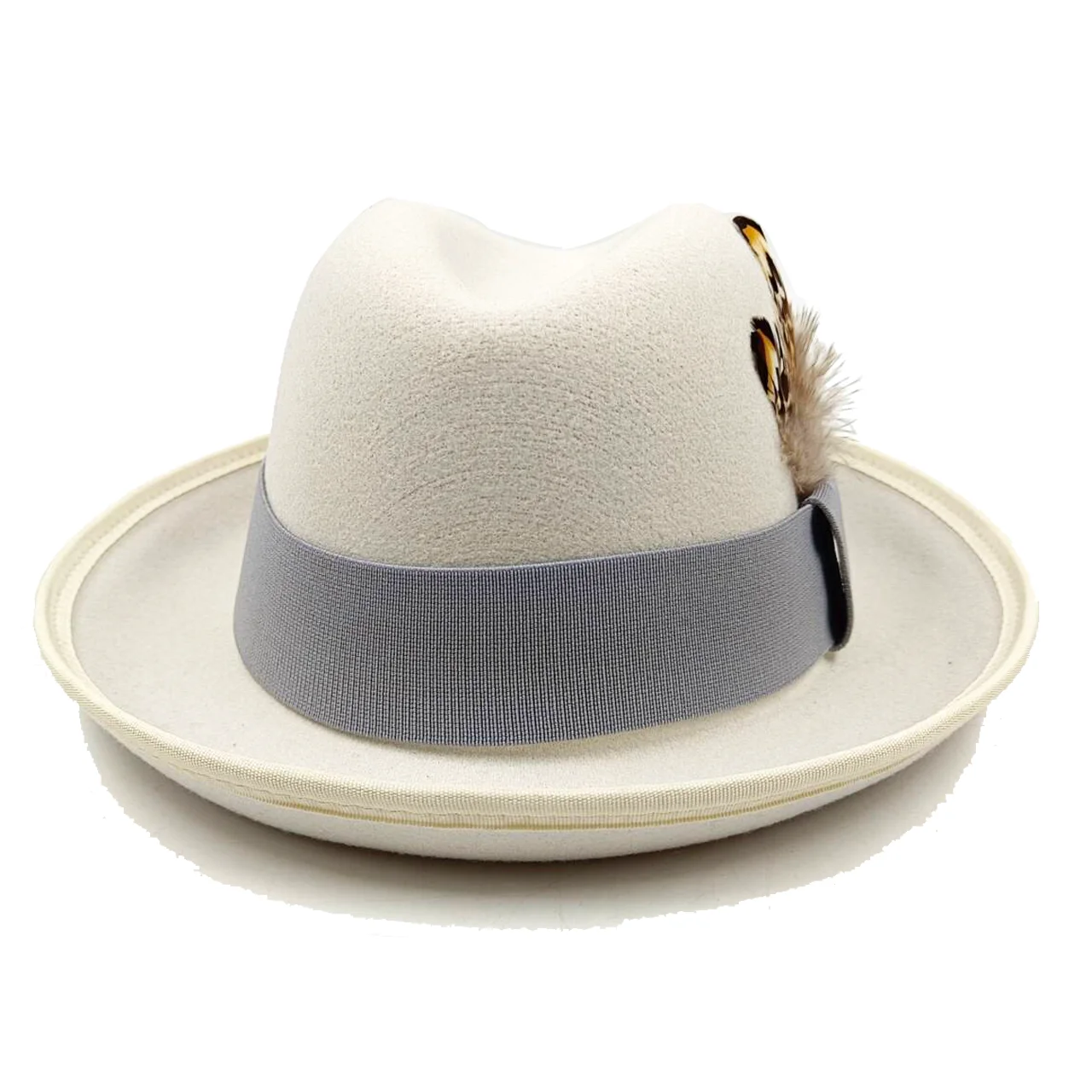 sombrero Fedora men and women felt hat feather decorated jazz hat gentleman stage performance hat