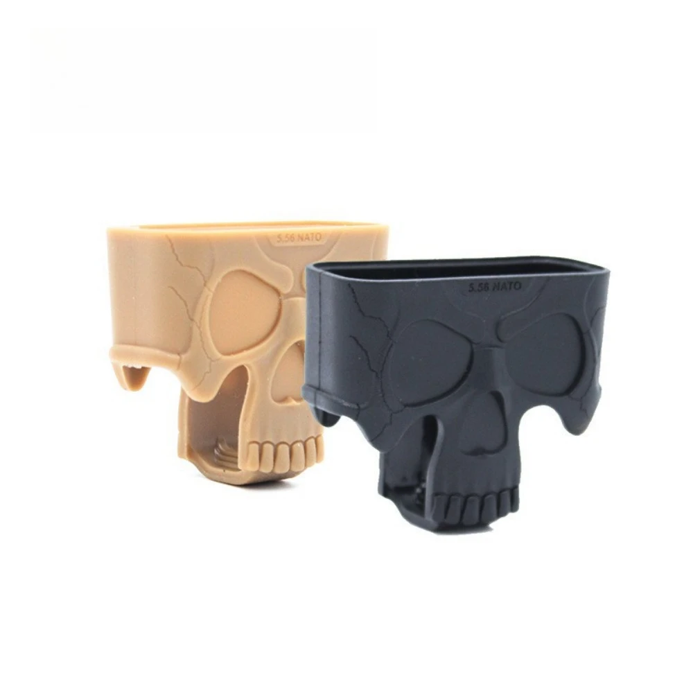 MGPCQB Skull Pattern 5.56 Quick Pull Rubber Magazine Sleeve Fit M4 Soft Bullet Toy Tactical CQB Rifle Mod Replacement Upgrade