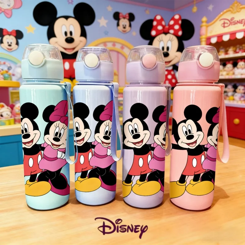 

Бутылка для воды Disney с Микки и Минни Маусом и 3D-печатью — стереоскопический узор, устойчивая к выцветанию, герметичная чашка большой емкости 700 мл