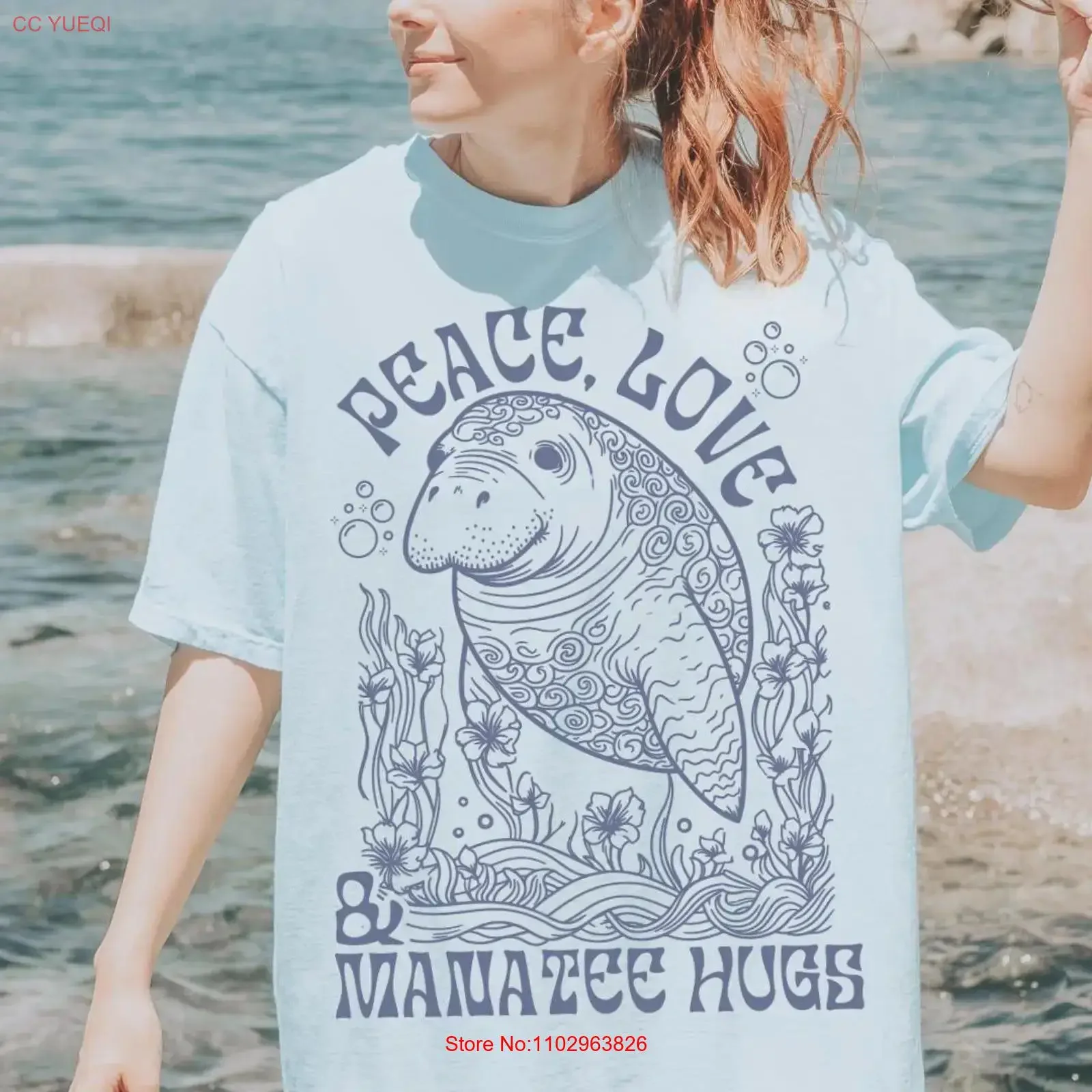 Camiseta Manatee: Encuentrame en la Playa - Respeto a los Locales, Ecológico, Amante de la Naturaleza Oceánica, Animal, Vintage, Lavado, Ropa de Diseñador, Elástica