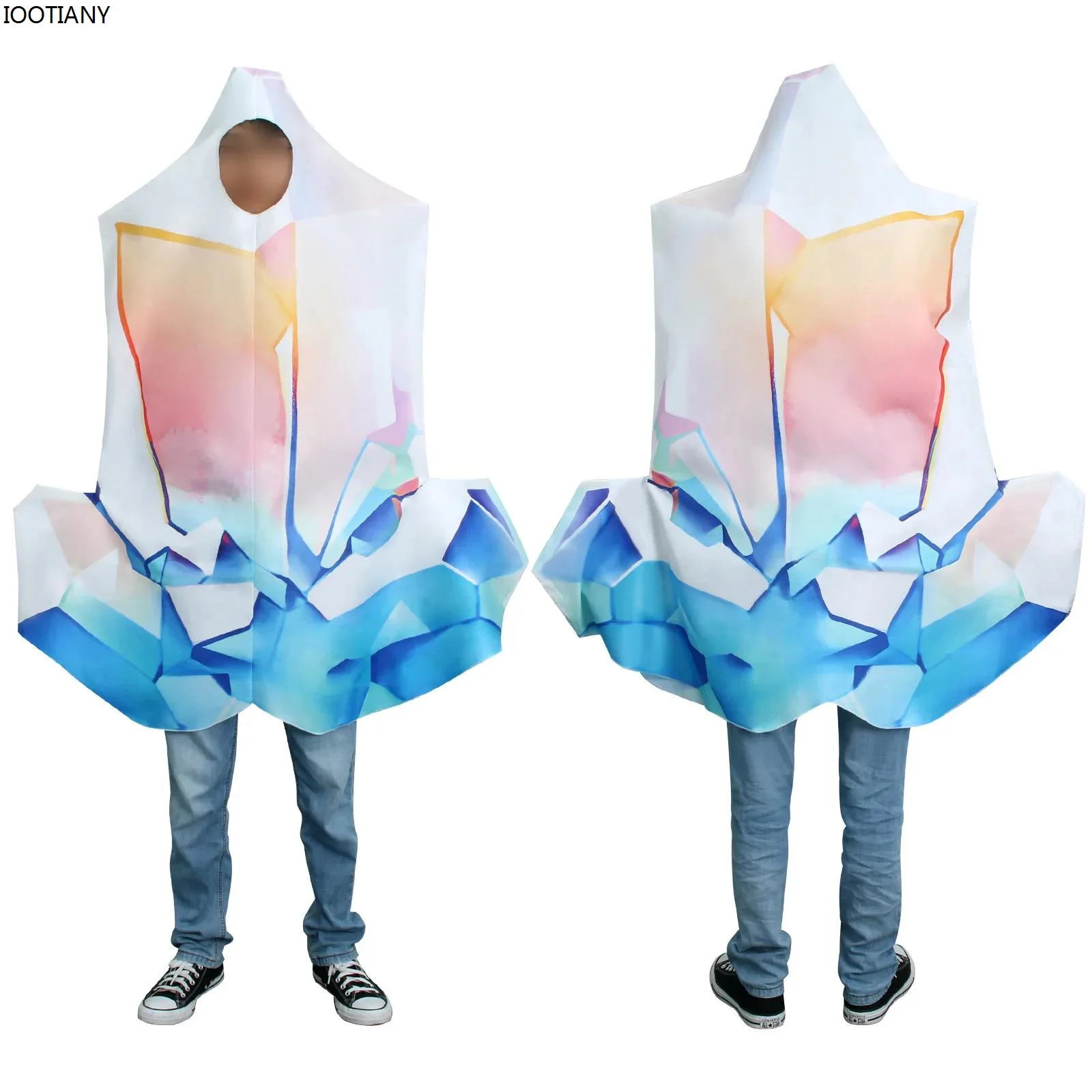 Adult Colored Crystal Cosplay Costume Unisex Spoof The Whole Living Crystal Doll Costumes Halloween Carnival Party Game Dress Up image 2