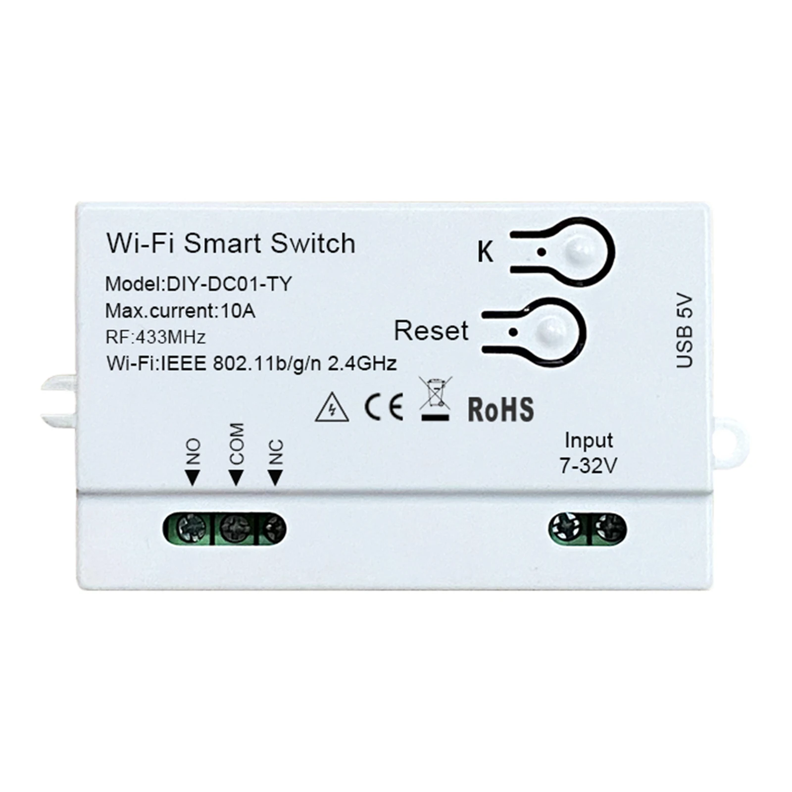 For Tuya WiFi For Smart Switch 7-32V USB 5V DIY Timer Remote Control For Home Automation Electrical Outlet Parts