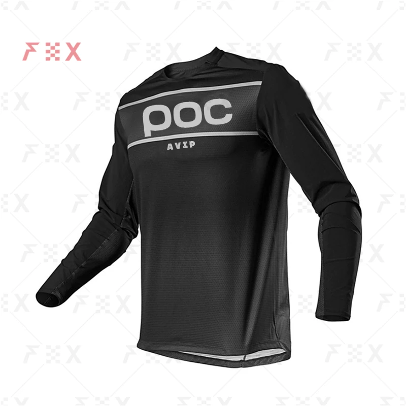 AVIP POC Jersey Short Sleeve Motocross Downhill Jersey Shirts Mountain Bike Moto Clothing MX Summer  Enduro MTB T-shirt Ladies