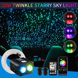 20W Twinkle Starry Sky Car Starlight headliner kit Fiber Optic Light Sky Star Roof Decor Dual-color Display