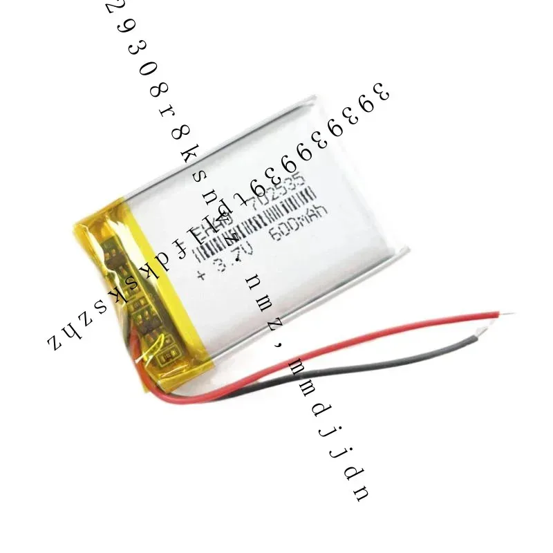 3.7v 600mAh LiPo Li Polymer Rechargeable Battery For GPS Watch PDA Camera 702535 JM