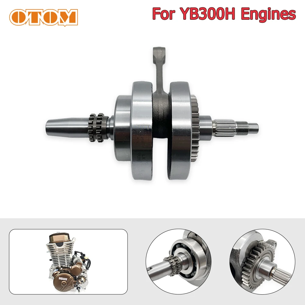 

Коленчатый вал мотоцикла OTOM в сборе для двигателей LONCIN YB300H KEWS K23 HENGJIAN S7, аксессуары для внедорожников Motorcoss
