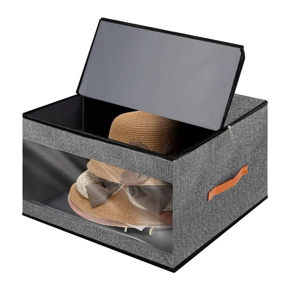 

Портативный ящик для хранения шляп с прозрачным окном, универсальная организация шкафа, складная сумка для хранения шляп, стеллаж для бейсбольной кепки, домашняя витрина