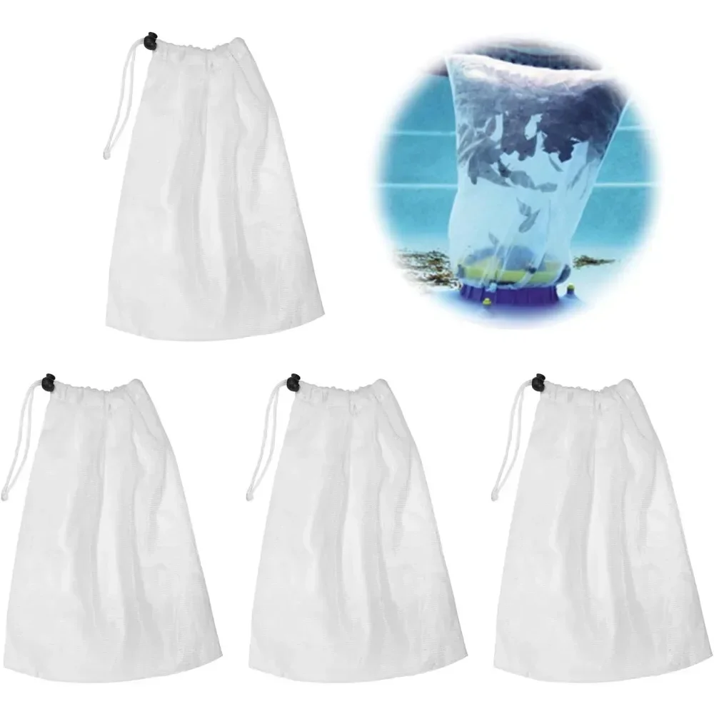 1/2 Collection Bags, Replacement Net, Cleaning Net Bag, with Drawstring,  To Catch Leaves and Small Dirt for Pool Vacuum Cleaner