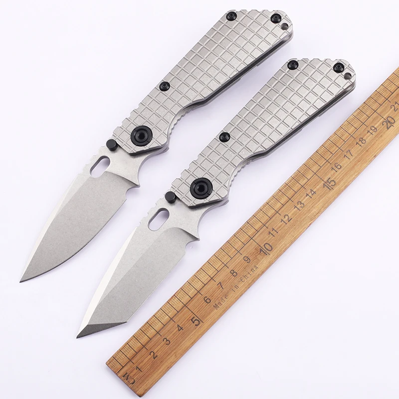 

D2 steel titanium alloy handle men's Christmas survival high hardness pocket fishing survival EDC collection tool knife