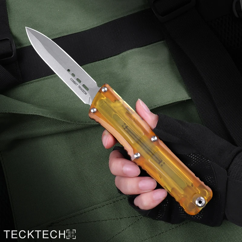 

ULTEM PEI GEN 3 COMBAT TROODON KNIFE MICRO OTF TECH Military Tactical Pocket Knife M390 Blade CNC EDC Self Defense Knife